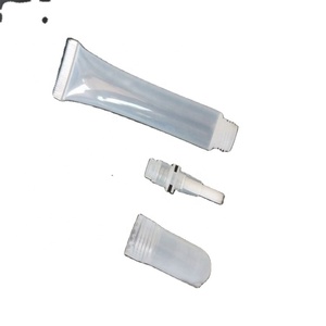 Wholesale <b>Clear</b> Soft Lip <b>Gloss</b> Tube Cosmetic Packaging 10ml Empty White Squeeze Lip Balm Tube - Product Image 2