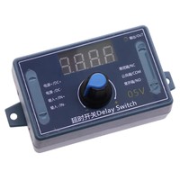 Saklar kontrol waktu Digital LED, DC 5V 12V 24V 10A modul Relay Delay waktu dapat disesuaikan 32 52 mode