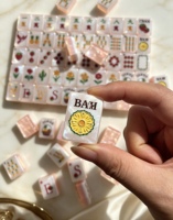 Funky Trade Custom Familiar Fruit Flash Shell, 1,24 * 0,91 * 0,63 inch, 160 stuks acryl Mahjong tegelsets Amerikaanse OEM