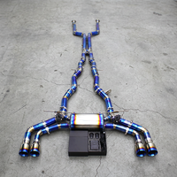 Tuyaux d'échappement en titane Boska pour M5/M6 G90/G99 LCI 4.4T 2024-2025, silencieux catback Valvetronic, embouts bleu brûlé
