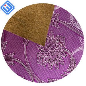 Ningbo Bridge Tela de poliéster de alta calidad con revestimiento de PVC Cuero sintético en relieve para lazos para el cabello Tapicería Uso de muebles - Product Image 4