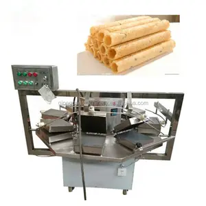 Otomatik haddelenmiş şeker koni pişirme makinesi dondurma külah yapma makinesi Pizza Waffle koni üretim hattı yumurta rulo makinesi