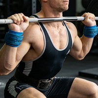 Bandes de maintien pour poignets de powerlifting, néoprène 4 mm d'épaisseur, auto-agrippantes, support de poignet avec logo personnalisé OEM pour la musculation