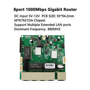 เราเตอร์ 8 กิกะบิต 1000Mbps พร้อมพอร์ต RJ45 แบบ LED 1Wan 6 พอร์ต LAN 1000Mbps และ 1 พอร์ต LAN 100Mbps รองรับซอฟต์แวร์ OpenWRT พร้อมพอร์ตเสริมหลายพอร์ต - Product Image 2