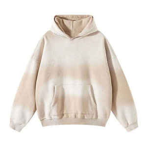 Hoodie Pria Oversize French Terry dengan Desain Drop Shoulder, Longgar, dan Panjang - Product Image 4