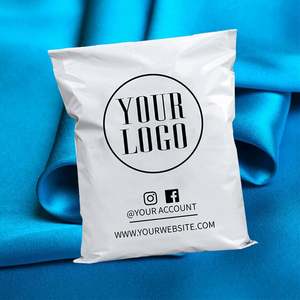 Enveloppes d'expédition en polyéthylène de taille personnalisée avec logo imprimé en couleur, sac d'expédition blanc pour vêtements - Product Image 1