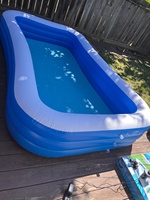 Piscine gonflable pour usage domestique, carrée, en PVC épaissi, motif de dessin animé, jouet pour bébé, jeu de pêche, 0-3 mois
