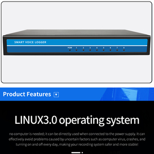 4CH Standalone PSTN FSK/DTMF Festnetz anruf Automatischer Sprach rekorder für Call Center, Netzwerk HDD 2-Wege-Radio-Sprachlogger - Product Image 6