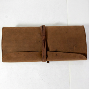 Leather Tool Roll up Bag Portable Carry On Pouch Workshop Storage Organizer Vintage Style Handmade Buffalo Leather - Product Image 1