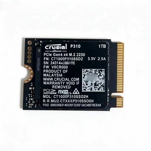 CT1000P310SSD2 P310 1TB M.2 NVMe Solid-state Drive 2230 Spesifikasi Antarmuka PCIe Gen4 X4 CT1000P310SSD2 - Product Image 1