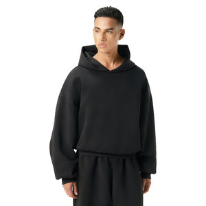 Sweat-shirt à capuche surdimensionné à coupe ample de haute qualité, personnalisé en gros, 450 GSM, poids lourd, design carré - Product Image 1
