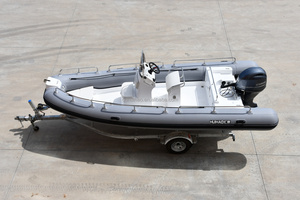 Bateau de pêche pneumatique à coque rigide en fibre de verre CE RIB 580 avec <span class=keywords><strong>moteur</strong></span> <span class=keywords><strong>hors</strong></span>-<span class=keywords><strong>bord</strong></span> à vendre - Product Image 2