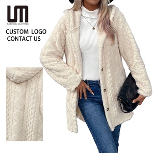 Nuovi Prodotti 2026: Cappotto da <span class=keywords><strong>Donna</strong></span> con Cappuccio e Bottoni in Peluche Spesso - <span class=keywords><strong>Abbigliamento</strong></span> Femminile Caldo e alla Moda a Maniche Lunghe in Tinta Unita - Product Image 2