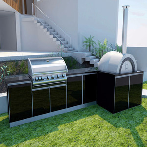 Vermonhouzz All'aperto Modulare Mobili Armadio Da Cucina in Vetro di Alluminio Prezzo A Buon Mercato - Product Image 1