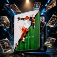 Classeur de cartes de football en EVA rigide avec fermeture éclair en cuir PU, album de rangement pour cartes, porte-cartes avec dragonne