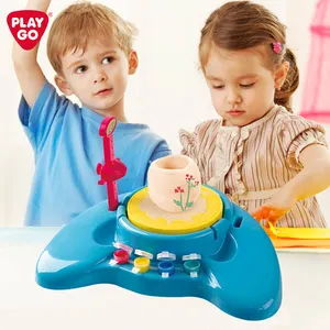 PLAYGODOG genç çömlek küçük seramik makinesi Unisex renkli kil