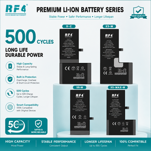 RF4แบตเตอรี่สำรอง Li-ion ความจุสูงสำหรับ <span class=keywords><strong>iPhone</strong></span> x/<span class=keywords><strong>xs</strong></span>/xr/<span class=keywords><strong>xs</strong></span> MAX - Product Image 1