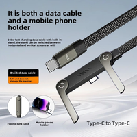 Câble USB-C 240W à charge rapide avec support de téléphone pour iPhone 15, 17, tablette et jeux – Prix usine