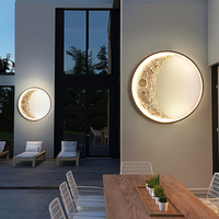Applique murale LED de fond de couloir d'intérieur, lampe murale d'art moderne, lune modélisation étoile lampe de lune décorative