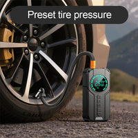 Compresseur d'Air ABS Pompe à Air 8000 mAh Batterie Externe Démarreur d'Urgence Lumière LED Gonfleur de Pneu Portable Avec Écran LED
