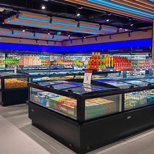 Congélateurs de présentation en îlot haut de gamme pour supermarchés, congélateurs de présentation combinés en îlot pour supermarchés commerciaux - Product Image 4