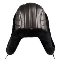 Sombreros cálidos de piel de oveja auténtica para invierno, gorro de piel de conejo Rex, Ushanka, 2022
