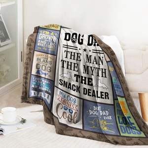 Aiyubofun สุดยอดของขวัญสำหรับผู้ชายผ้าห่มสำหรับสุนัข60 "X 50" ของขวัญสำหรับคนรักสุนัขวันพ่อและสุนัข - Product Image 5