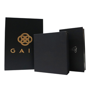 Tùy Chỉnh Hộp Đen Sang Trọng Cứng Nhắc Có Thể Tháo Rời Từ Nắp Các Tông Hộp Quà Tặng Cho Bao Bì - Product Image 5