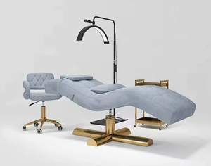 Nouveau lit de beauté, lit de massage spa exclusivement destiné aux instituts de beauté, lit en forme de S pour le modelage des ongles et des cils. Tête réglable - Product Image 1