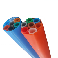 Micro-conduits HDPE 7 voies 14/10 mm pour câbles et fibres optiques, conduits hexagonaux HDPE en faisceau 7 voies