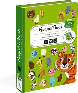 Jouets d'apprentissage préscolaire de conception personnalisée Casse-tête magnétique d'<span class=keywords><strong>animaux</strong></span> créatifs à faire soi-même Casse-tête de livre pour enfants - Product Image 1