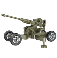 MOC Ensemble de canons anti-aériens à petites particules neutres, armes DIY, obusier, lance-roquettes, jouets militaires