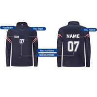 Survêtement de football personnalisé avec logo pour homme, demi-zip, uniforme de sport de qualité supérieure, ensemble 2 pièces, fabricant en gros