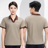 Chemises de couleur unie à manches longues personnalisées pour hommes et femmes Uniforme de serveuse de restaurant et de bar pour le bureau et l'hôtel
