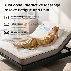 [US-Lager] Elektrisch Verstellbares Queen-Bettgestell mit Massagefunktion Einfache Montage Schneller Versand aus den USA Mindestbestellmenge 1 Einheit - Product Image 2