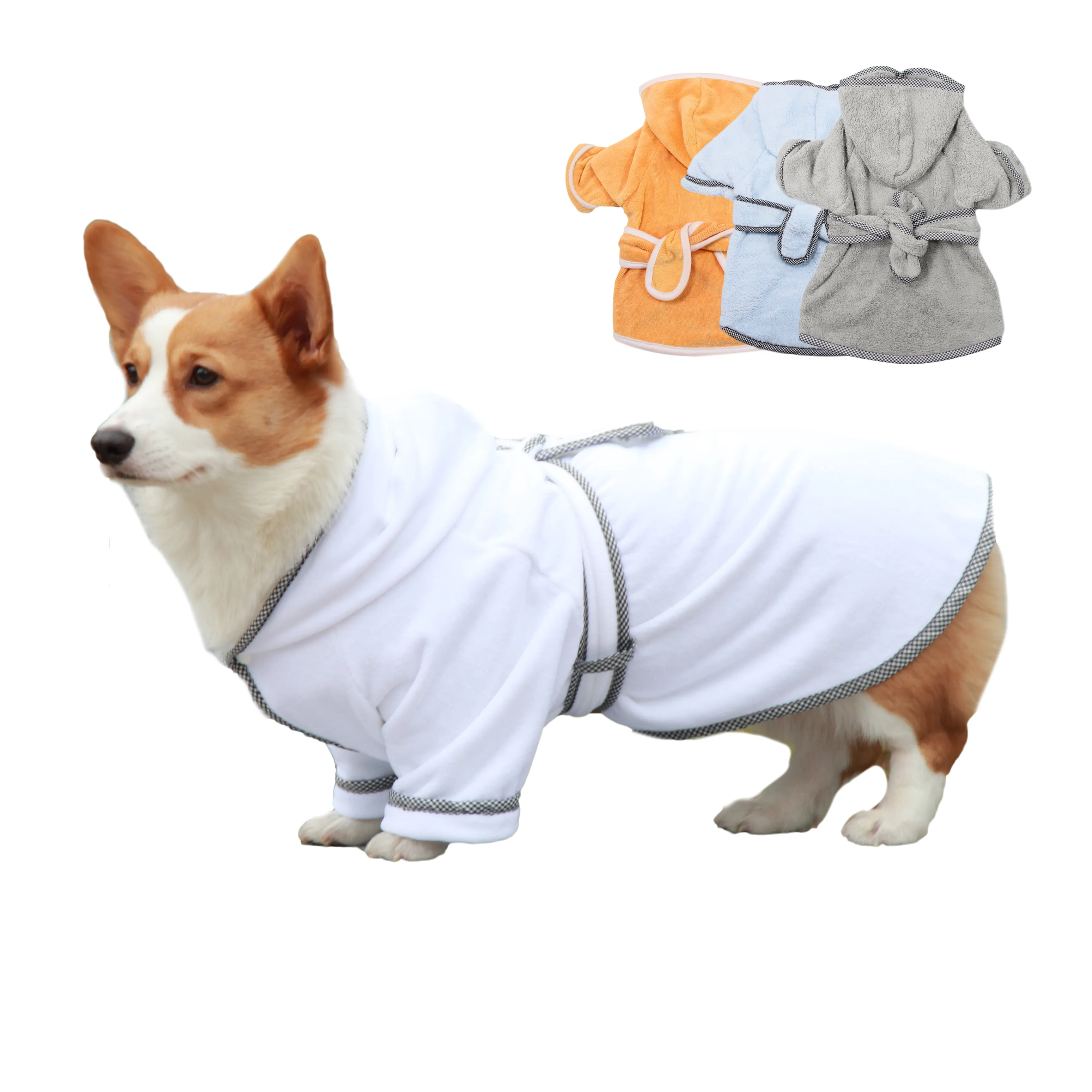 Hot Sale Dog Costume Puppy Clothes Microfiber Soft Fast Dog Drying Coat Pet Bath Robe Wholesale Matching Dog And Owner Clothes