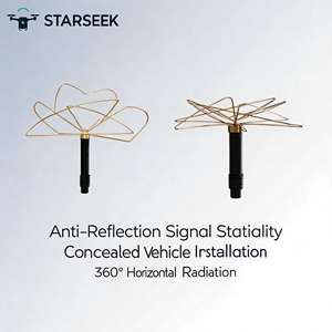 Antenne omnidirectionnelle polarisée circulaire à quatre ou six feuilles pour véhicule, sac à dos, accessoire de brouilleur de drone - Product Image 3