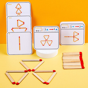 Best-Selling Creative Montessori Wooden Matchstick Puzzle Kids Math Equation Brain Teaser Rearranging Thinking Game <b>Toy</b> - Product Image 5
