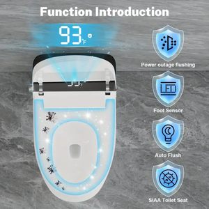 WC intelligent moderne avec bidet intégré, en céramique, entièrement automatique, pour salle de bain SSIE-703, à poser au sol - Product Image 6