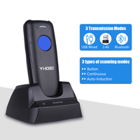 YHD-3600CB+ Mini Lector de Códigos de Barras Inalámbrico Bluetooth 1D CCD, Escáner de Códigos de Barras de Bolsillo con Base de Carga