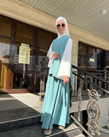 Ensemble deux pièces chemise et jupe, nouvelle mode de Dubaï, couleur unie, élégant, printemps, vêtements pour femmes musulmanes