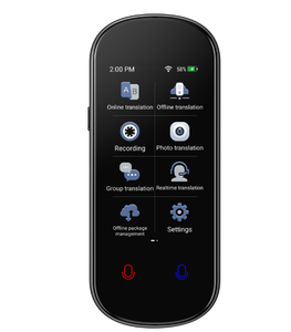 Traducteur vocal instantané Z2 AI, <span class=keywords><strong>portable</strong></span>, écran tactile de 3,1 pouces, traduction en temps réel avec enregistrement, idéal pour les voyages, l'apprentissage et les réunions - Product Image 1