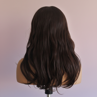 Prothèse capillaire de haute qualité pour femme, mono-toupet, maille ondulée 40 mm avec PU, cheveux Remy européens, 100 % noués à la main, densité 120 %