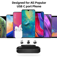 Batterie externe universelle 3-en-1 sans fil personnalisée 3000 mAh avec ports de charge magnétiques, entrée Micro USB, haute capacité portable