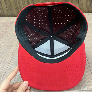 Wholesale Gorras Baseball Snapback <b>Caps</b> Hats 7 Panel <b>Flat</b> Brim Waterproof Patch Woven Label Customize Logo <b>Cap</b> For <b>Man</b> Woman - Product Image 6