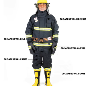 Vêtements de Sécurité <span class=keywords><strong>Pompier</strong></span> Bottes Casque Équipement Sauvetage d'Urgence Uniforme de Lutte contre l'Incendie Tenue d'Intervention - Product Image 1