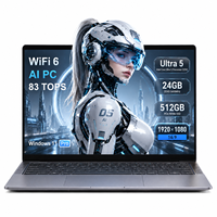 Distributor Laptop Bisnis AI Intel Core Ultra 5 225H 15,6 Inci Grosir, 24GB LPDDR5, 512GB NVMe SSD, Windows 11