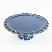 Ensemble de vaisselle quotidienne en céramique bleue personnalisable allant au four à micro-ondes, plat de cuisson, bol, tasse, vaisselle incluse