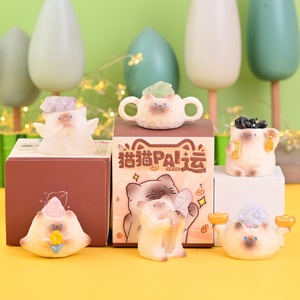 Caja Sorpresa de Cristal de Energía de la Suerte Cat PAL Original al por Mayor, Adorable Adorno de Escritorio Douding, Regalo para Niñas - Product Image 4