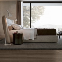 Ensemble cadre de lit rembourré King Size grande tête de lit de luxe Mobilier de chambre à coucher design